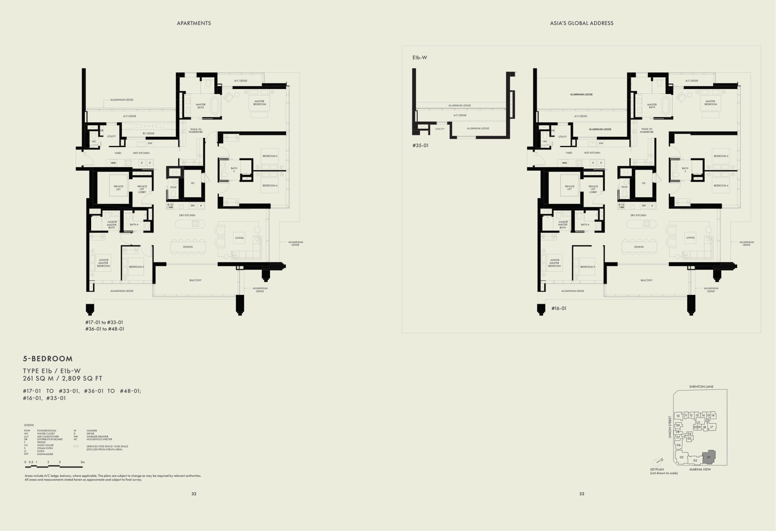 W Residences Marina View Penthouse Type PH1 floor plan