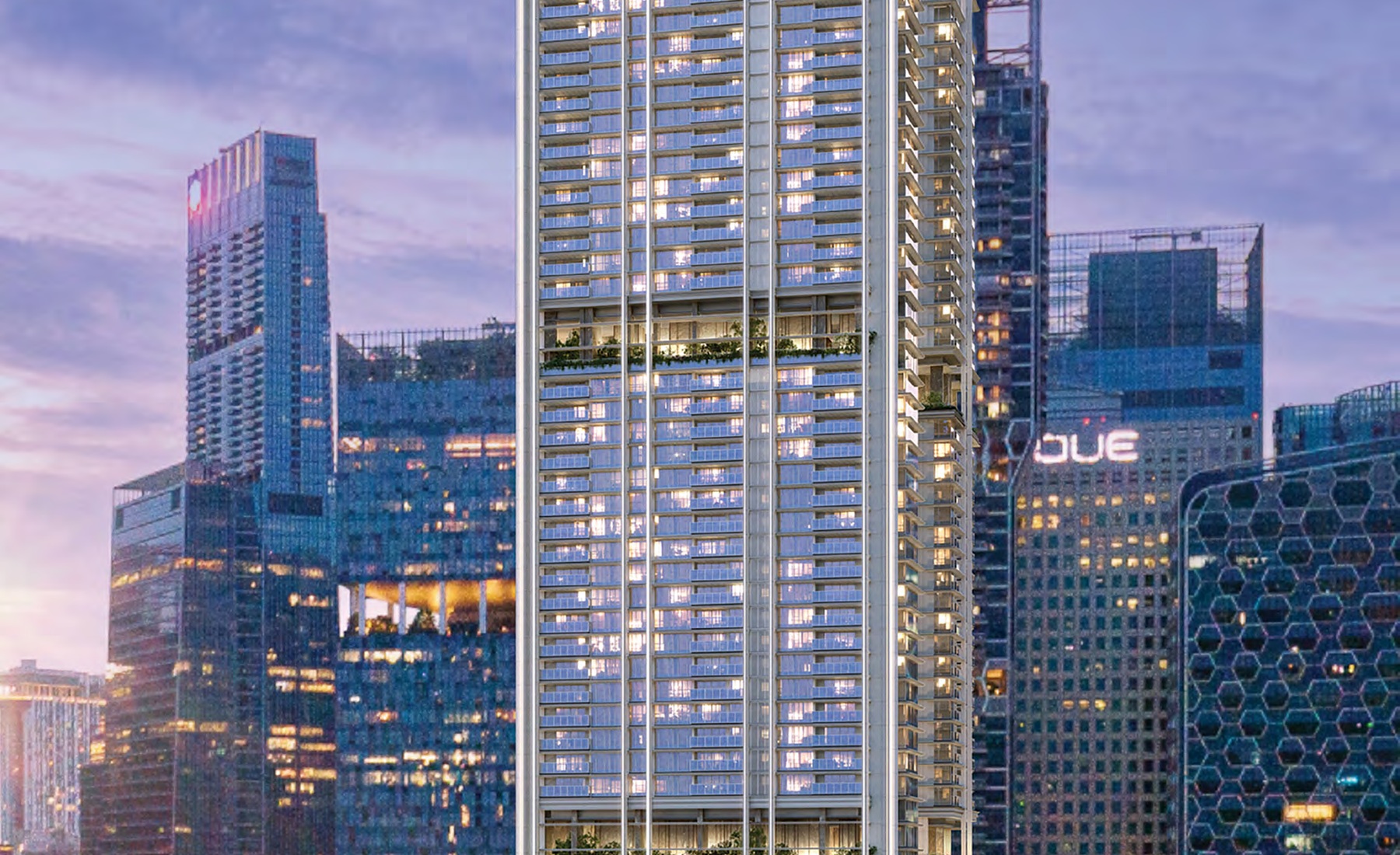 W Residences Marina View development artist impression at Marina Bay