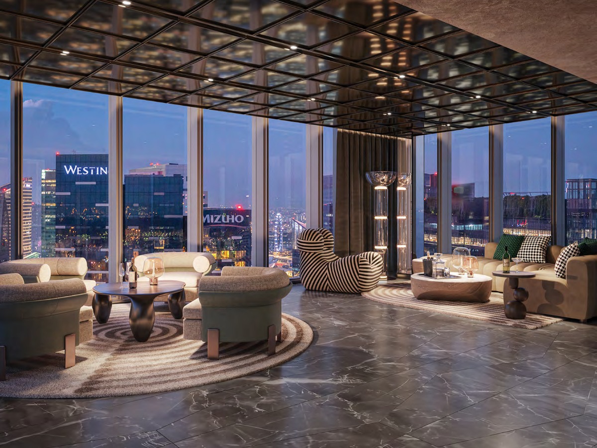 W Residences Marina View sky lounge artist impression