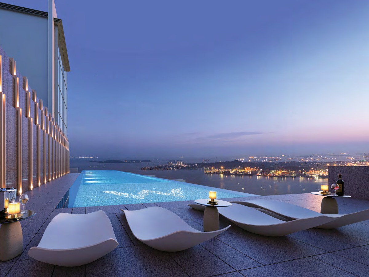 W Residences Marina View sky pool artist impression