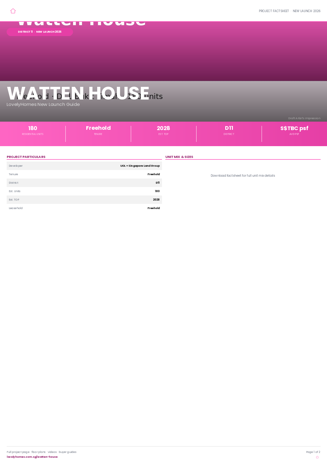 Watten House LovelyHomes factsheet page 1