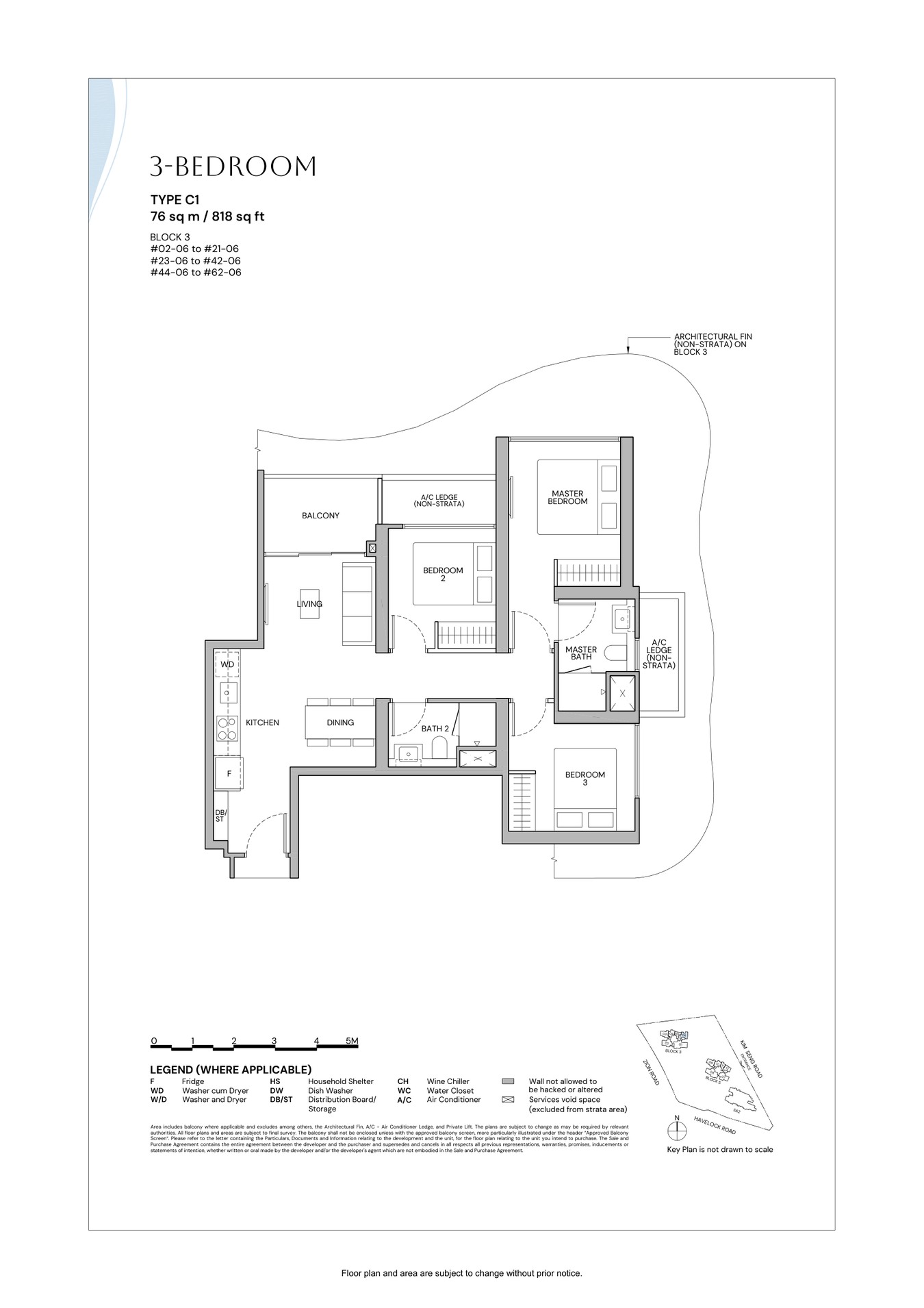 Zyon Grand 3 Bedroom floor plan
