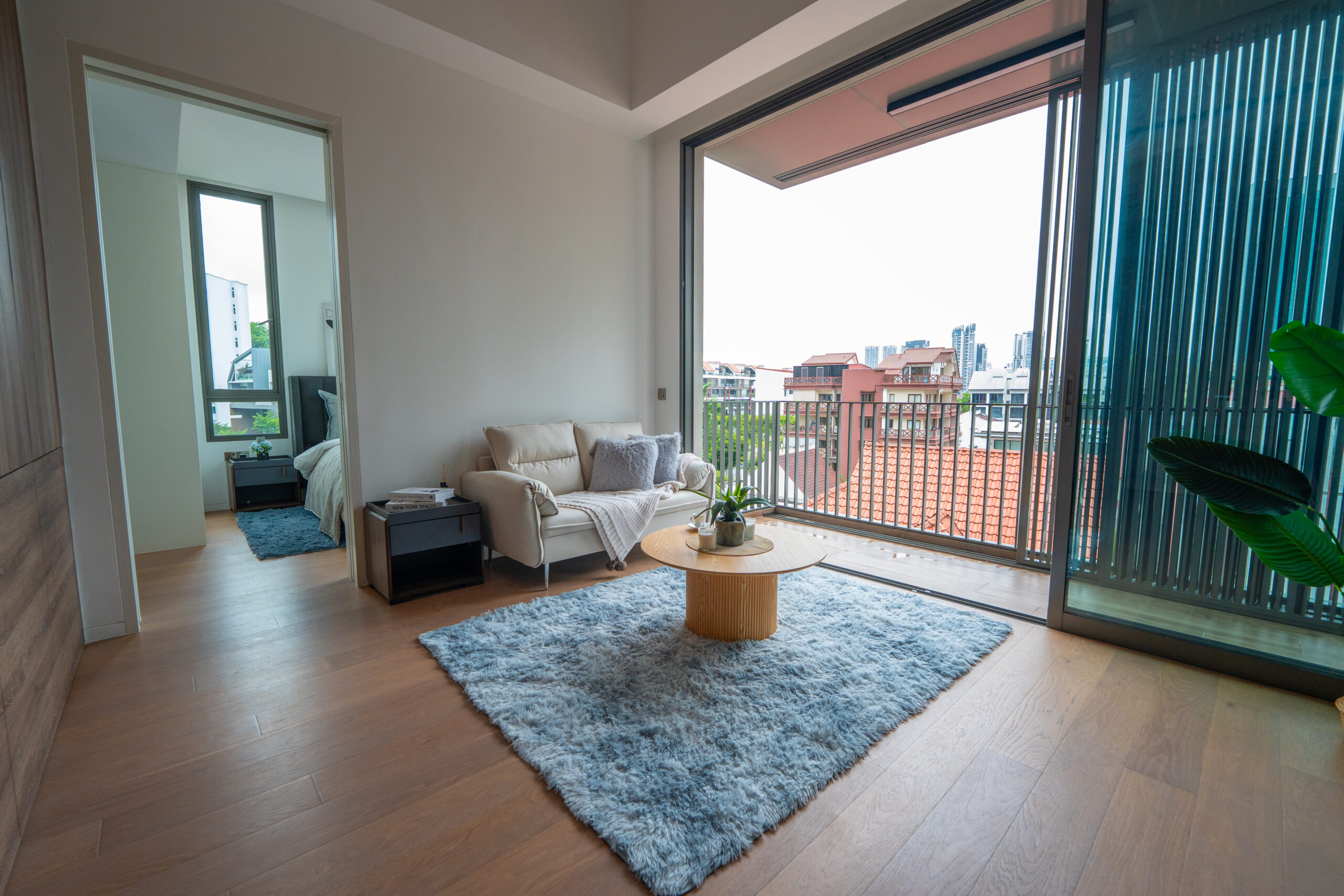 10 Evelyn living area and balcony