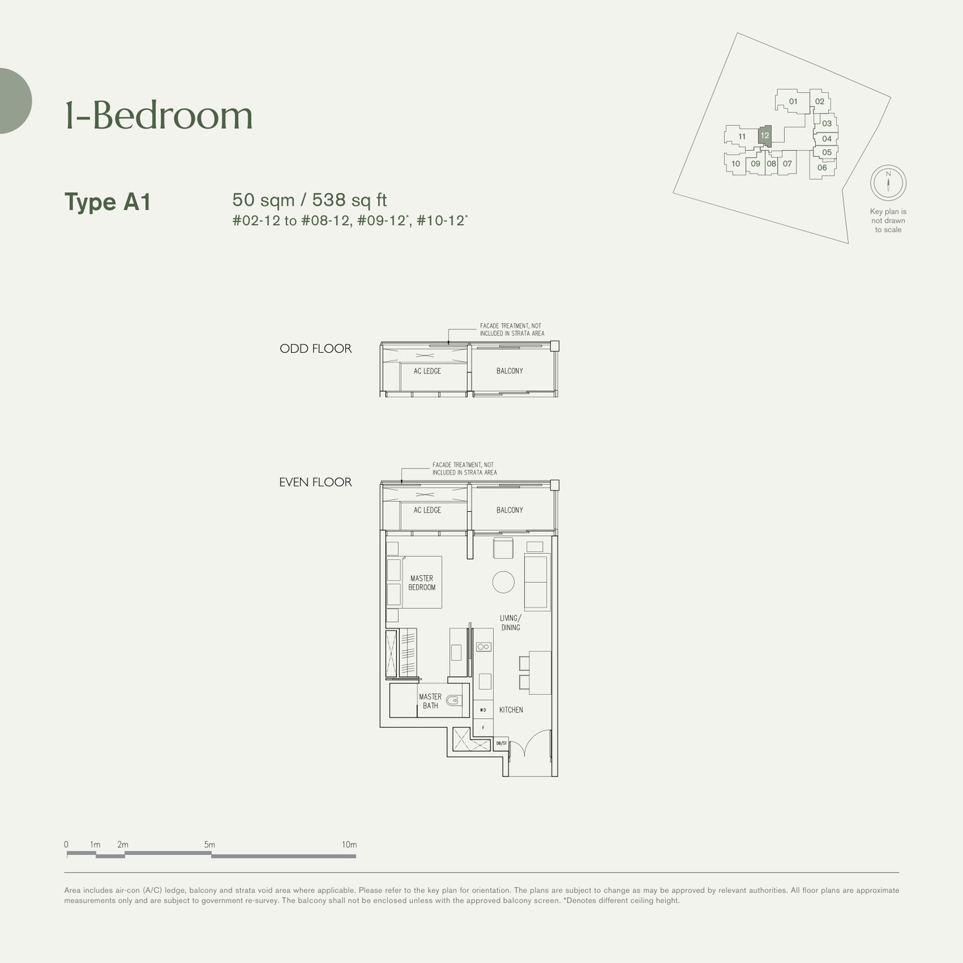 19 Nassim 1 Bedroom Type A1 floor plan