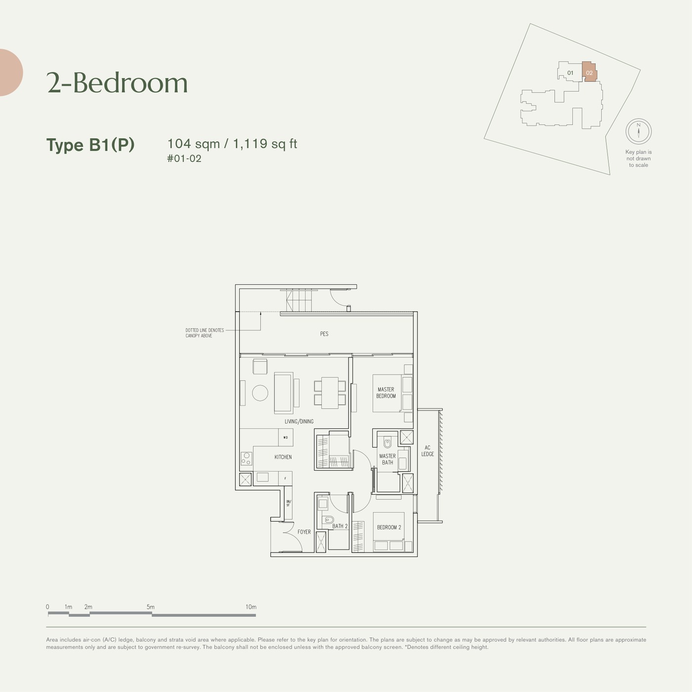 19 Nassim 2 Bedroom Type B1 floor plan