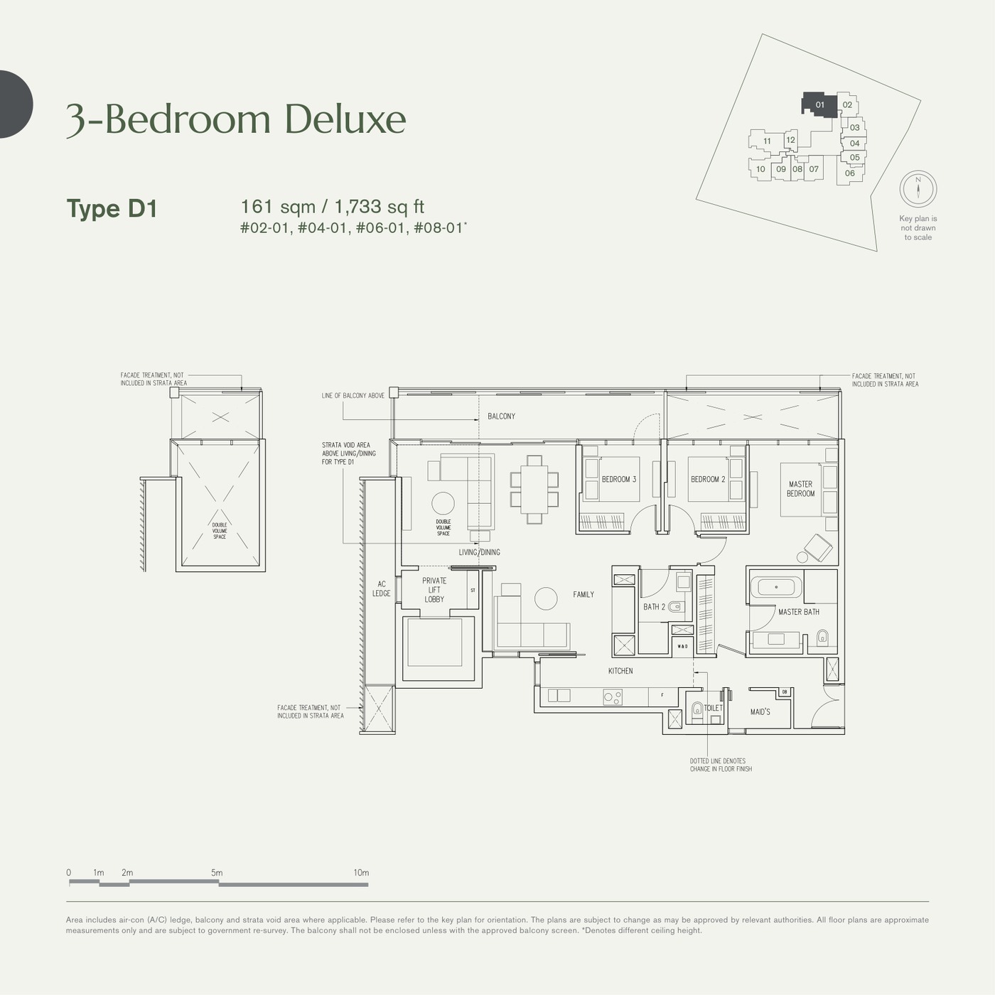 19 Nassim 3 Bedroom Deluxe Type D1 floor plan
