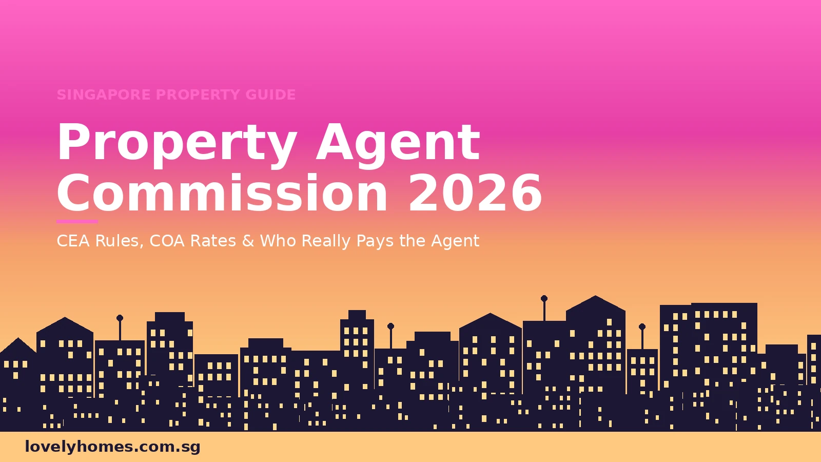 Property agent commission Singapore 2026 CEA rules COA rates guide hero