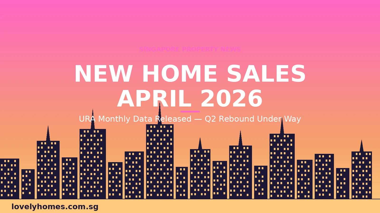 Singapore new home developer sales April 2026 URA monthly data Q2 rebound