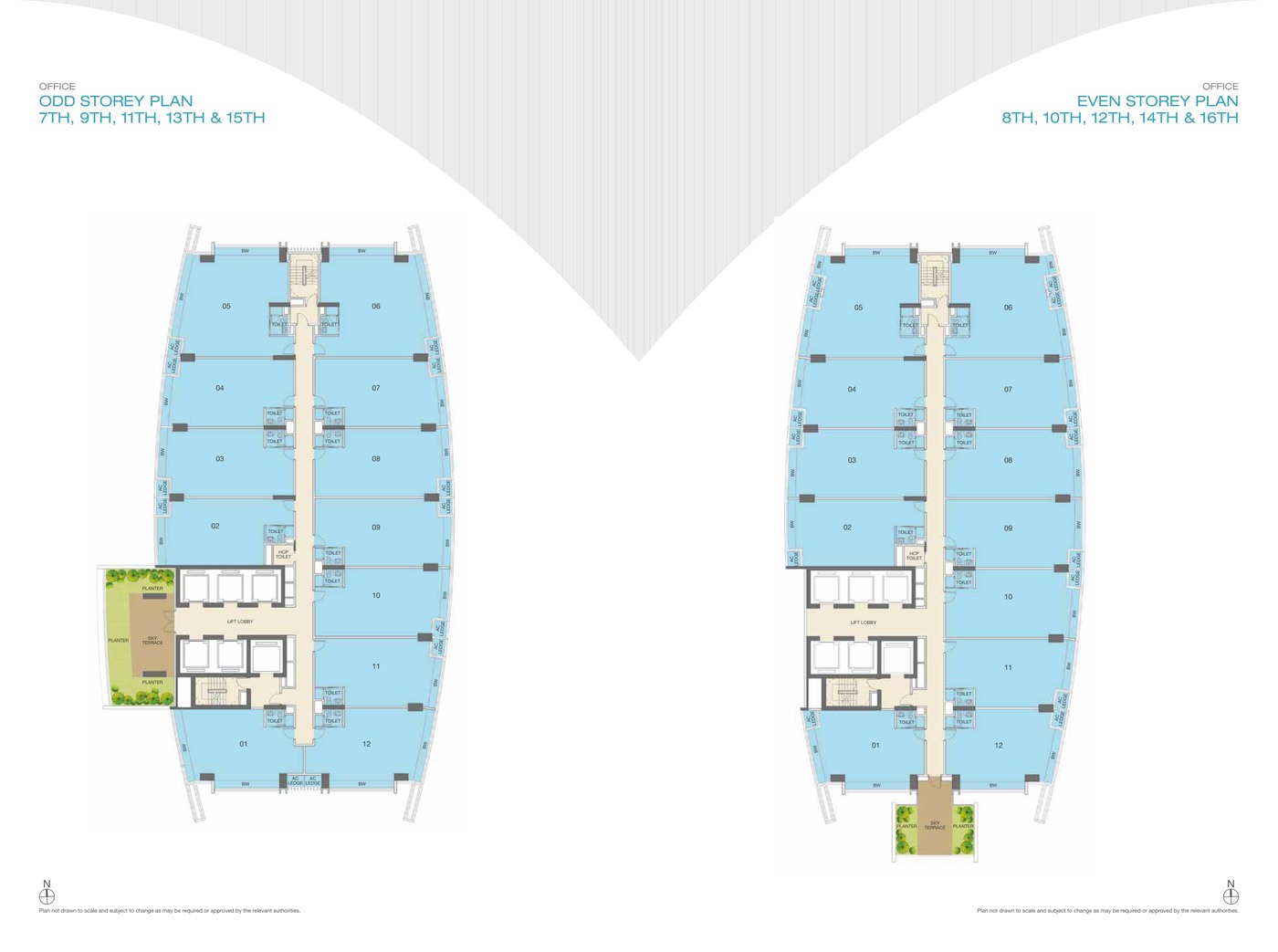 ARC 380 Office Floor Plan 15th-16th floor plan