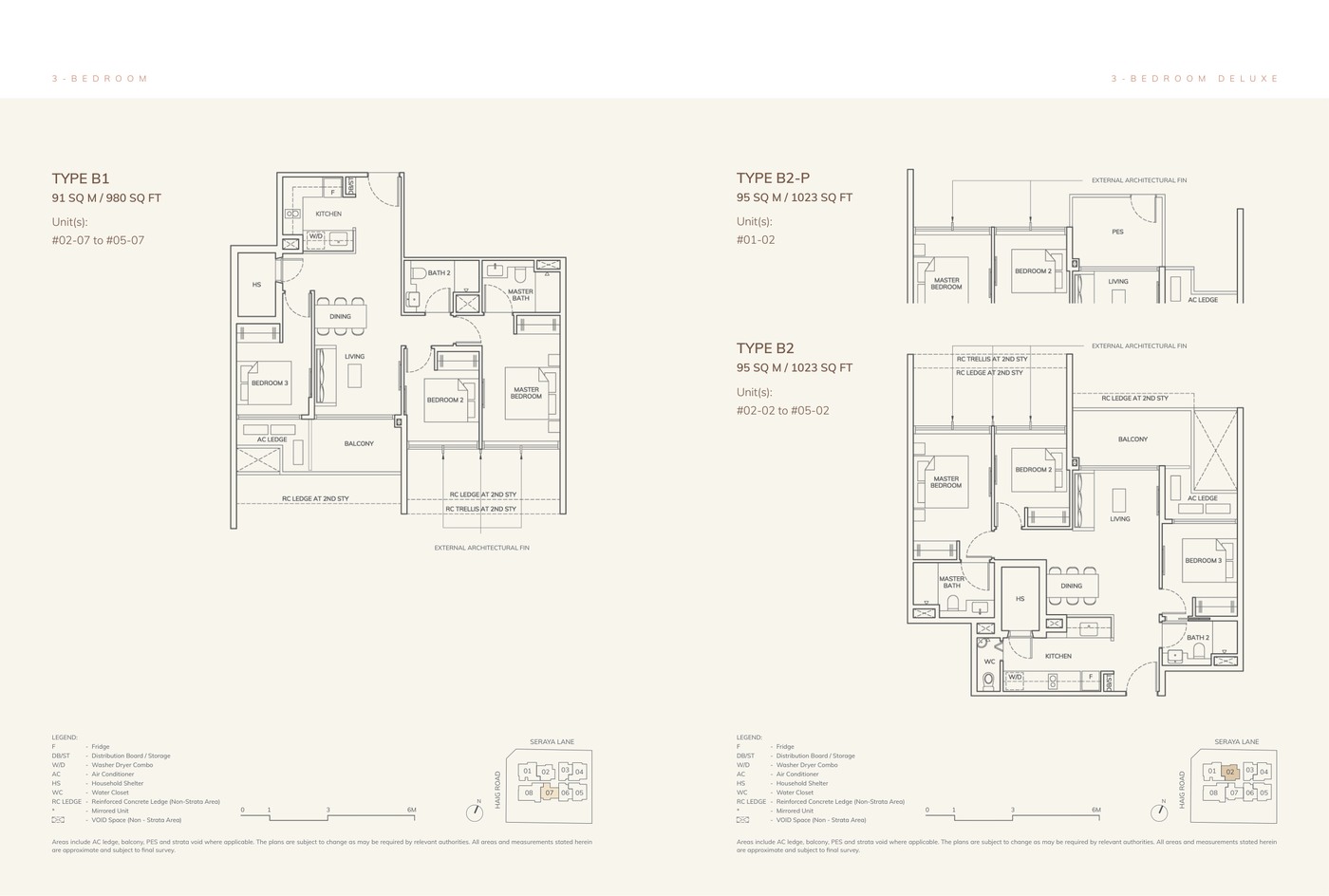 ARDOR Residence 3 Bedroom / 3 Bedroom Deluxe floor plan