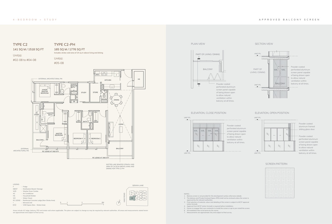 ARDOR Residence 4 Bedroom + Study Type C2 floor plan