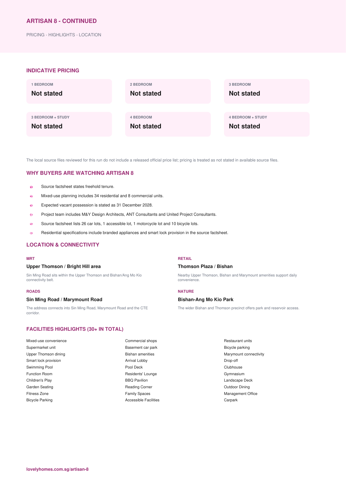Artisan 8 factsheet page 2