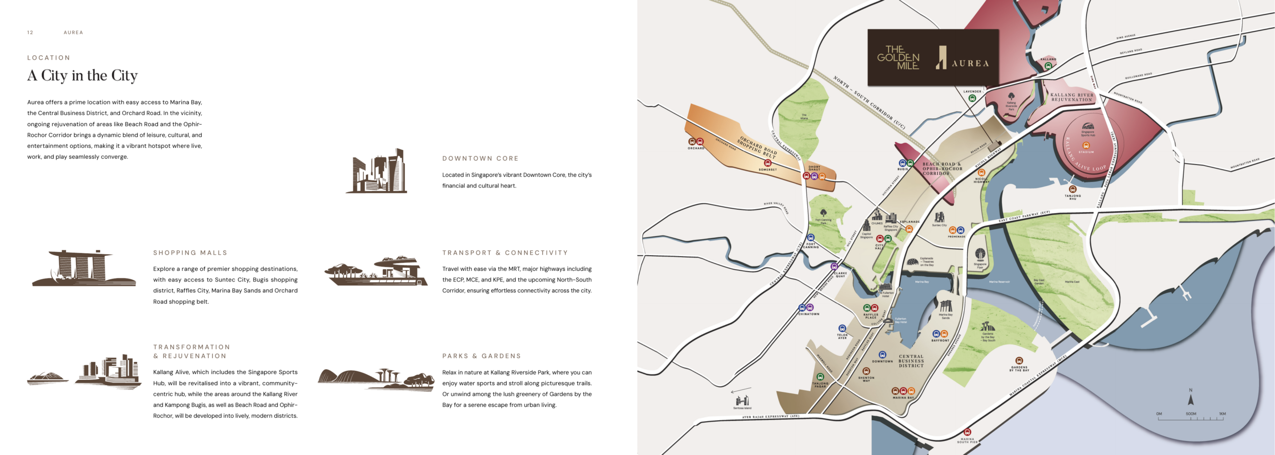 Aurea location map