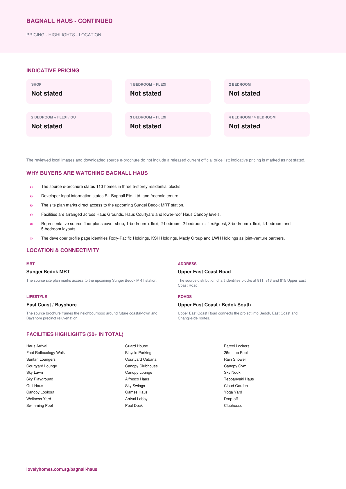 Bagnall Haus factsheet page 2