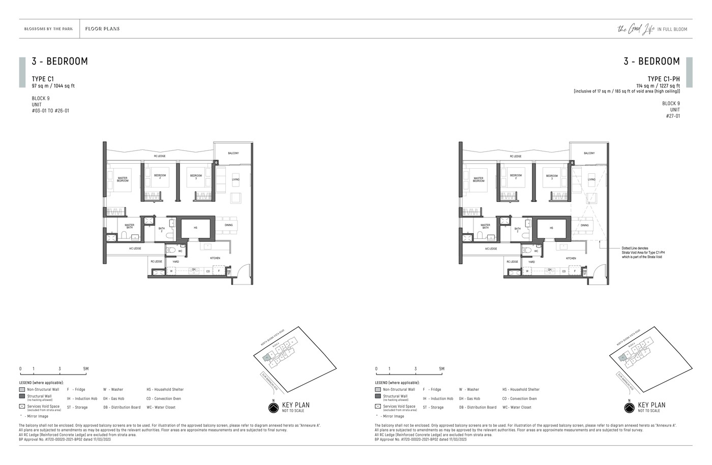 Blossoms By The Park 3 Bedroom floor plan
