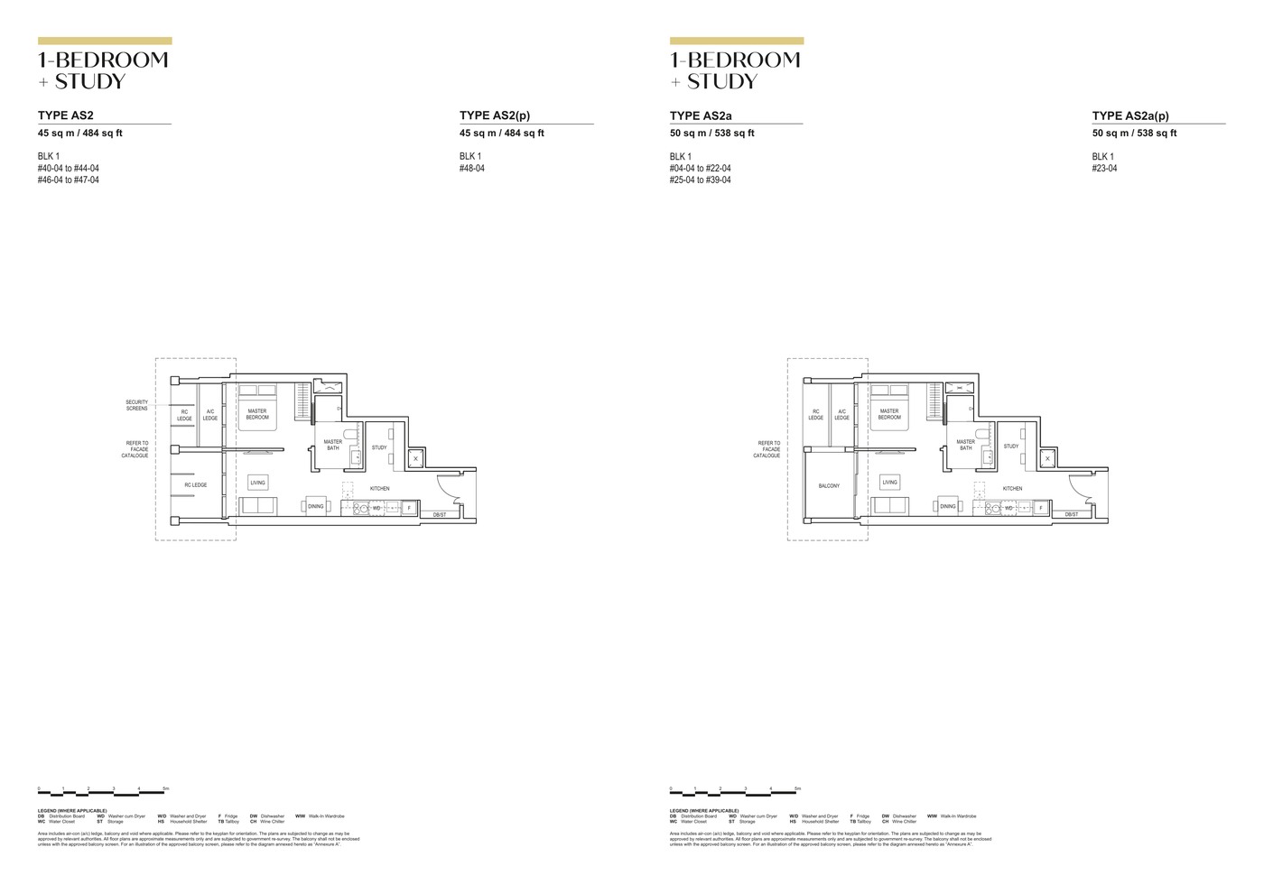 CanningHill Piers 1 Bedroom + Study Type AS1 floor plan