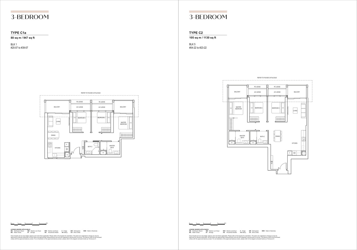 CanningHill Piers 3 Bedroom Type C1 floor plan