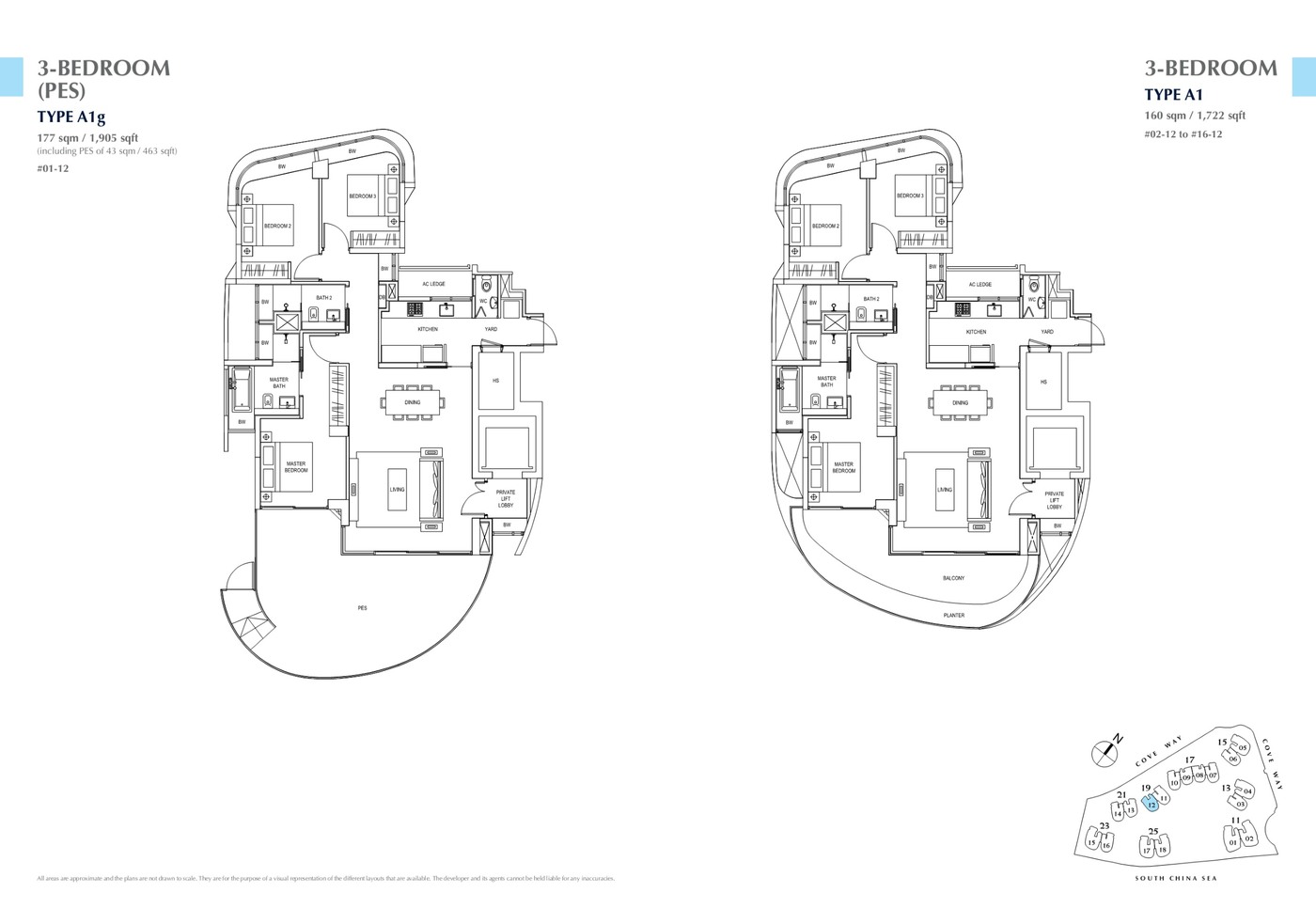 Cape Royale 3 Bedroom Type A floor plan