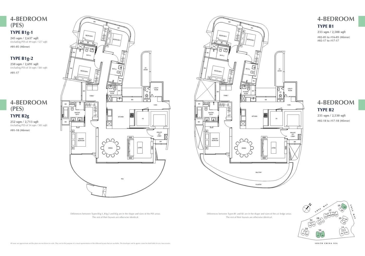 Cape Royale 4 Bedroom Type B floor plan