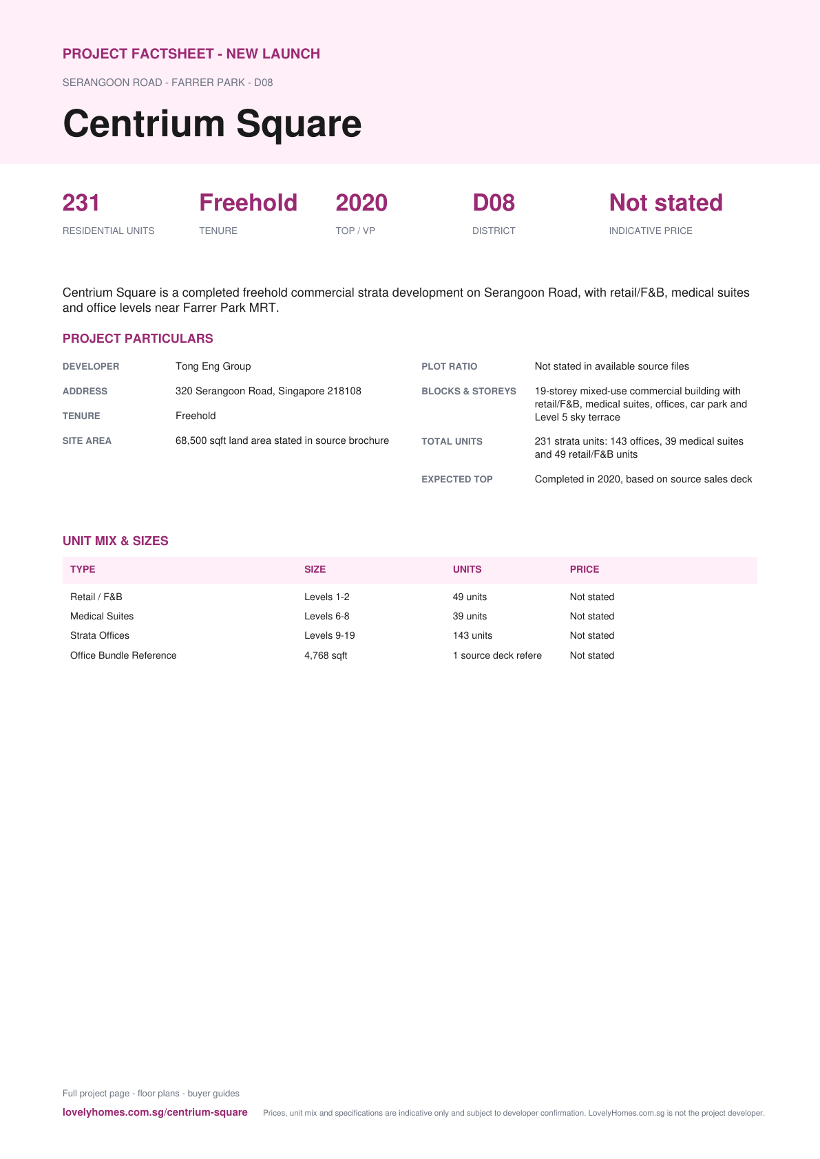 Centrium Square factsheet page 1