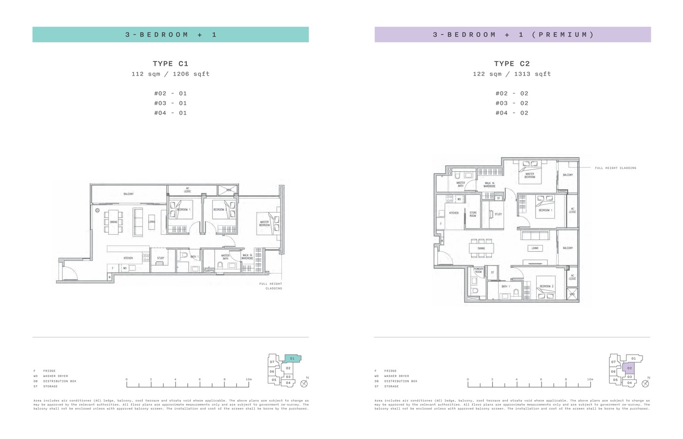 Claydence 2 Bedroom + 1 Type B1/B2 floor plan