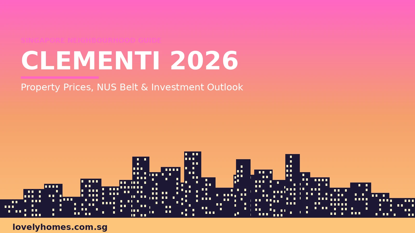 Clementi Singapore neighbourhood guide 2026 hero – property prices, NUS belt and investment outlook