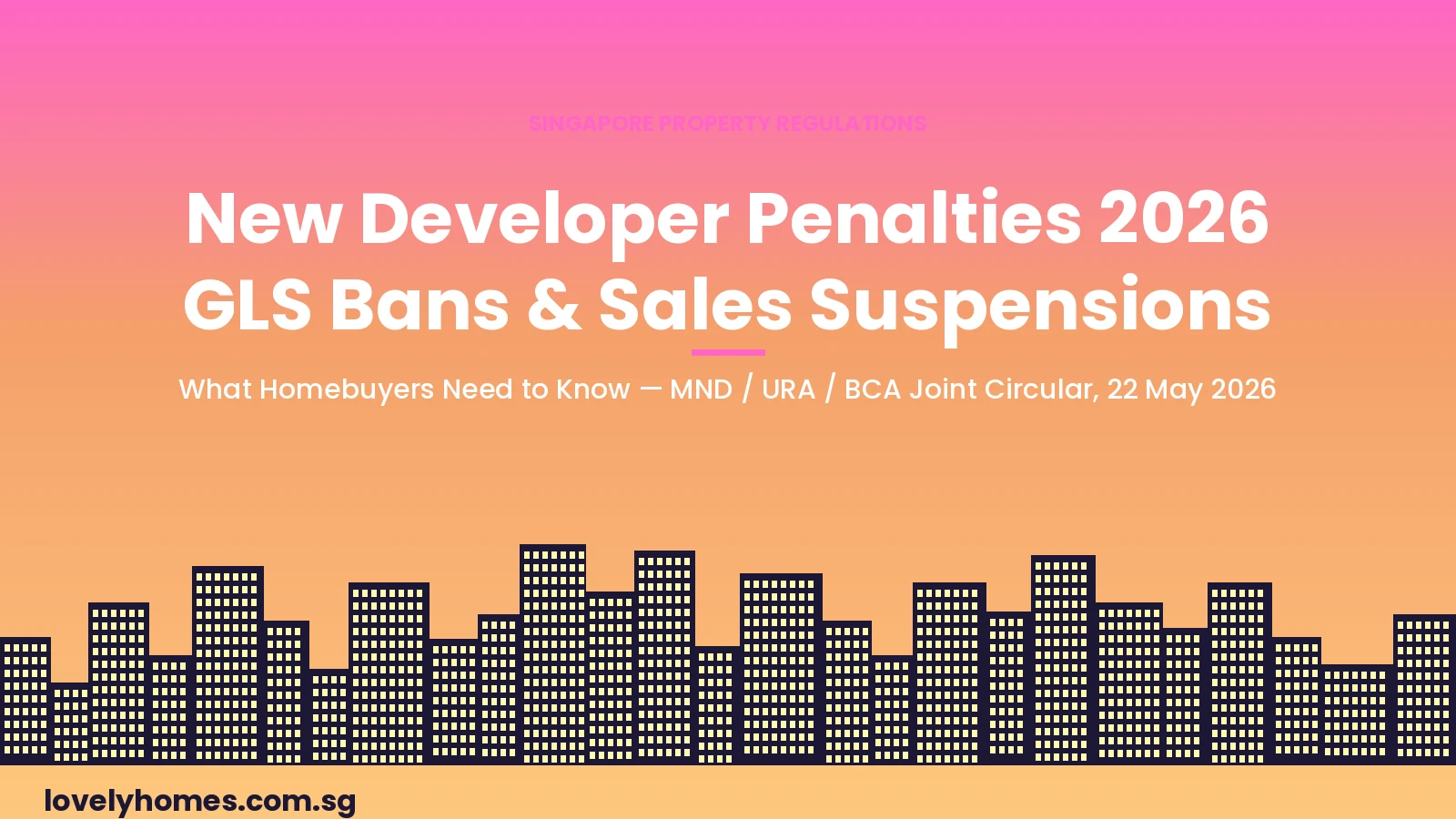 Singapore Developer Penalties 2026 GLS Disqualification Framework Hero Singapore new developer penalty framework 2026 GLS disqualification and sales suspension MND URA BCA joint circular