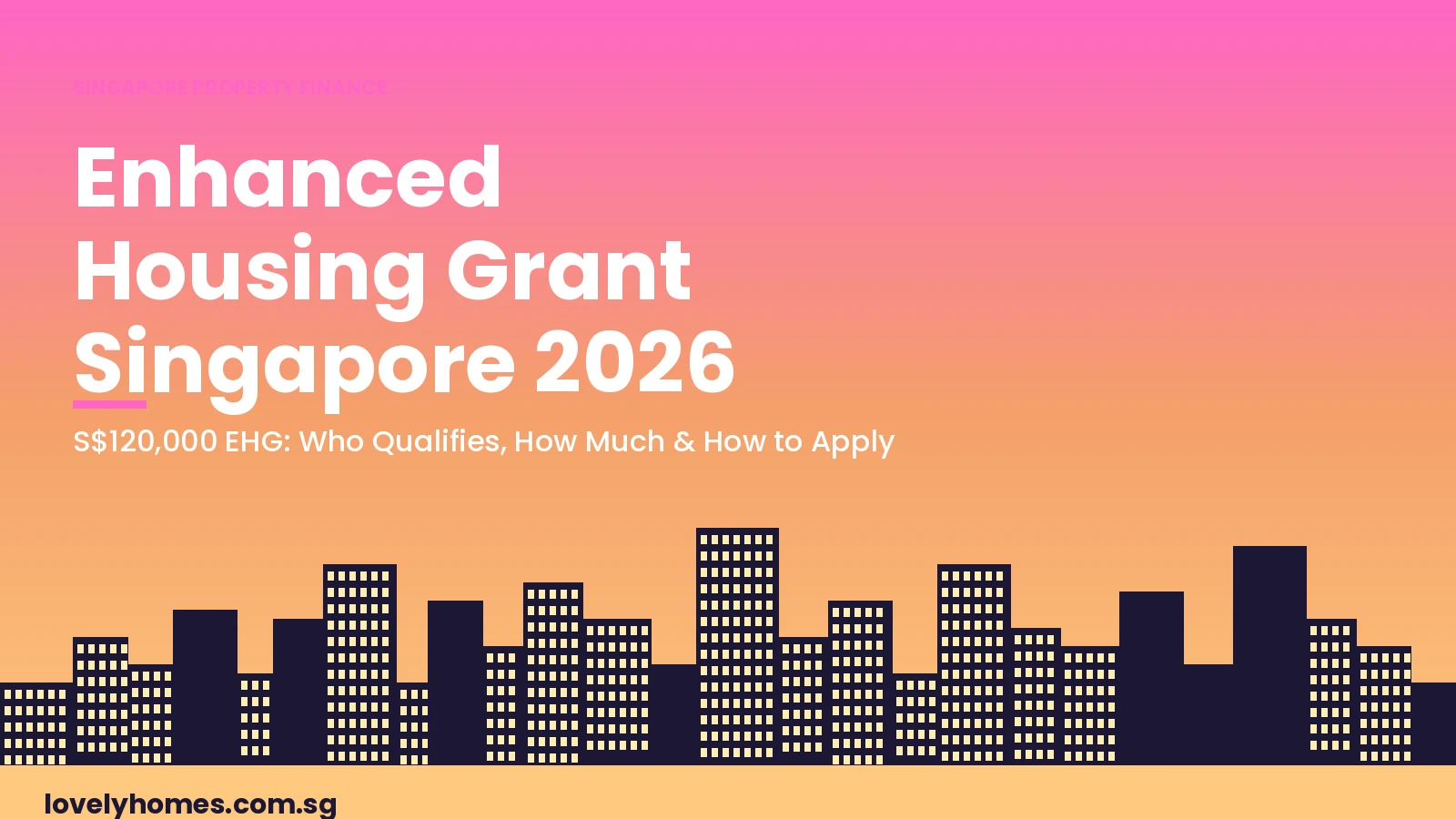 Enhanced Housing Grant Singapore 2026 — hero infographic, EHG income tiers and grant amounts
