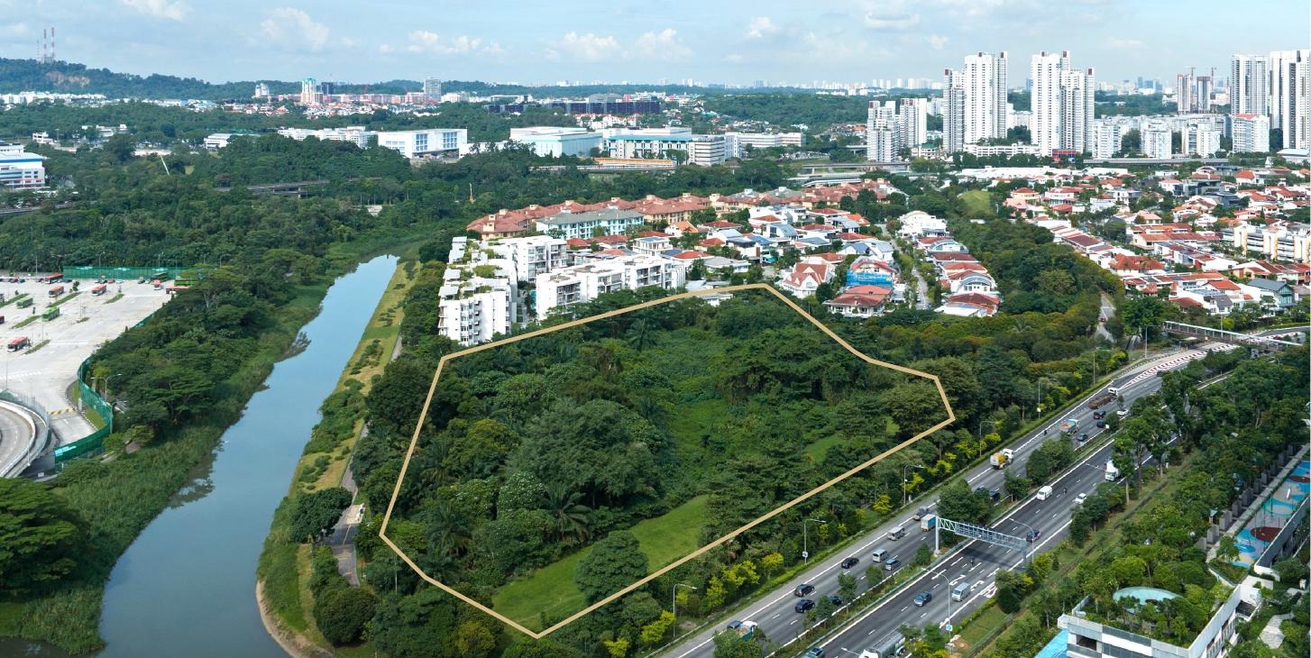 Faber Residence aerial site context and surrounding greenery