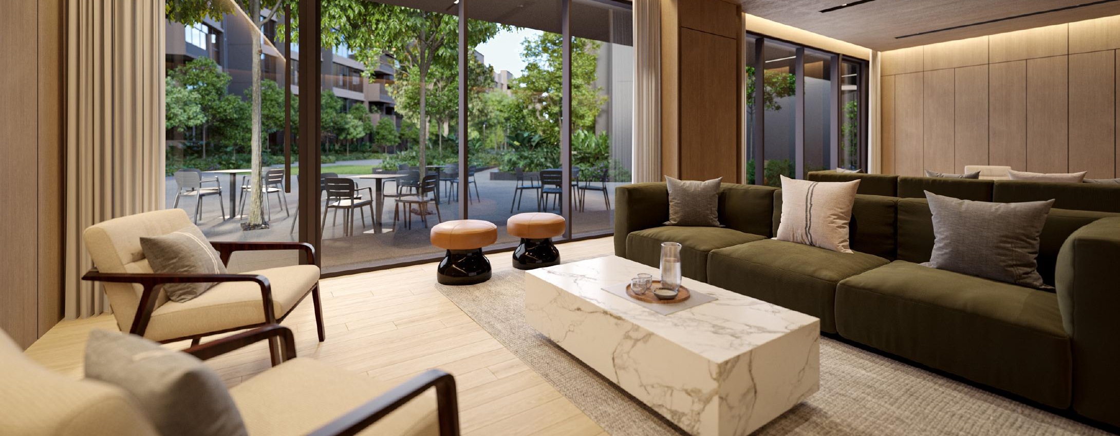 Faber Residence club lounge artist impression