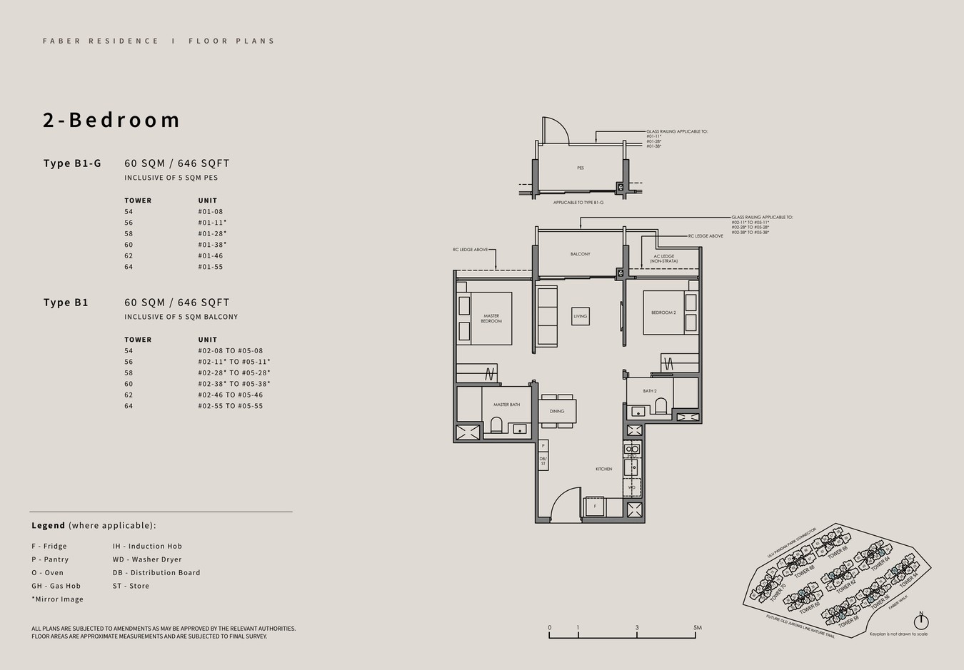 Faber Residence 2 Bedroom Type B1 representative floor plan