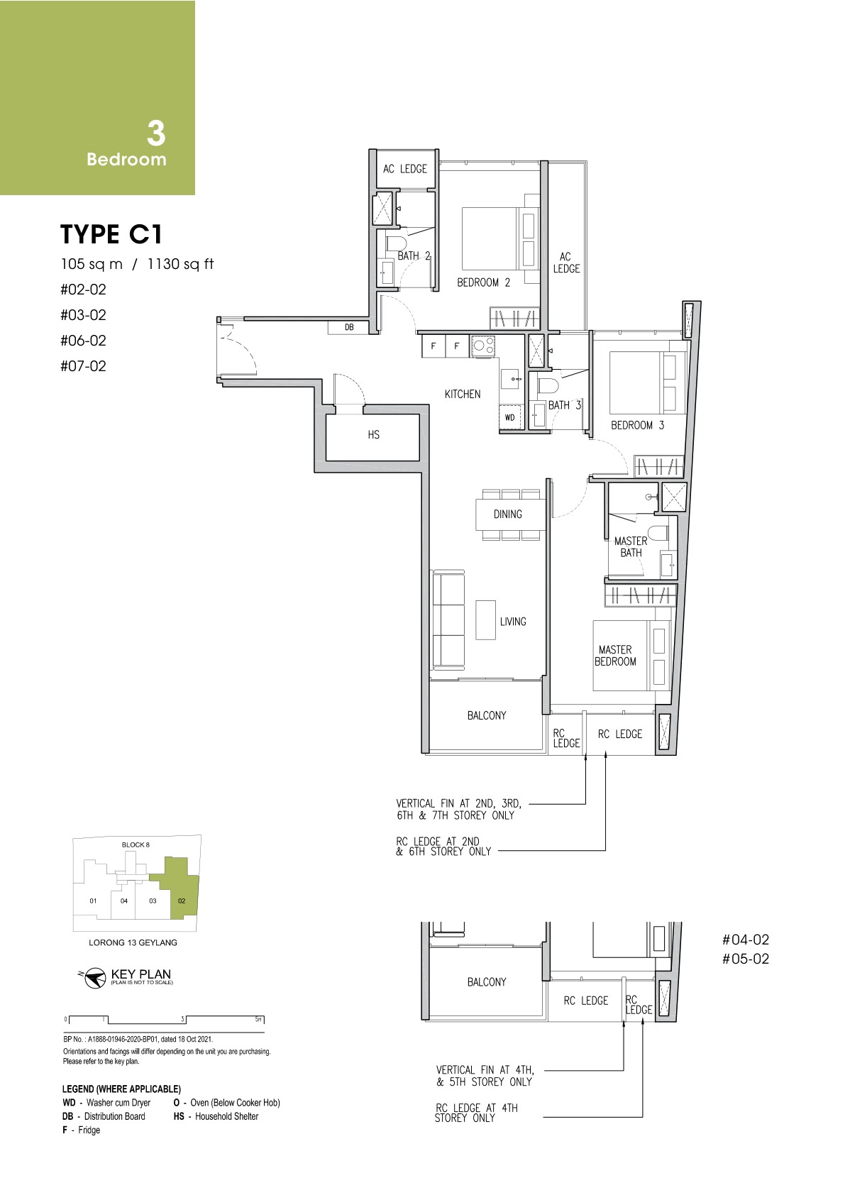 Gems Ville 3 Bedroom Type C1 floor plan