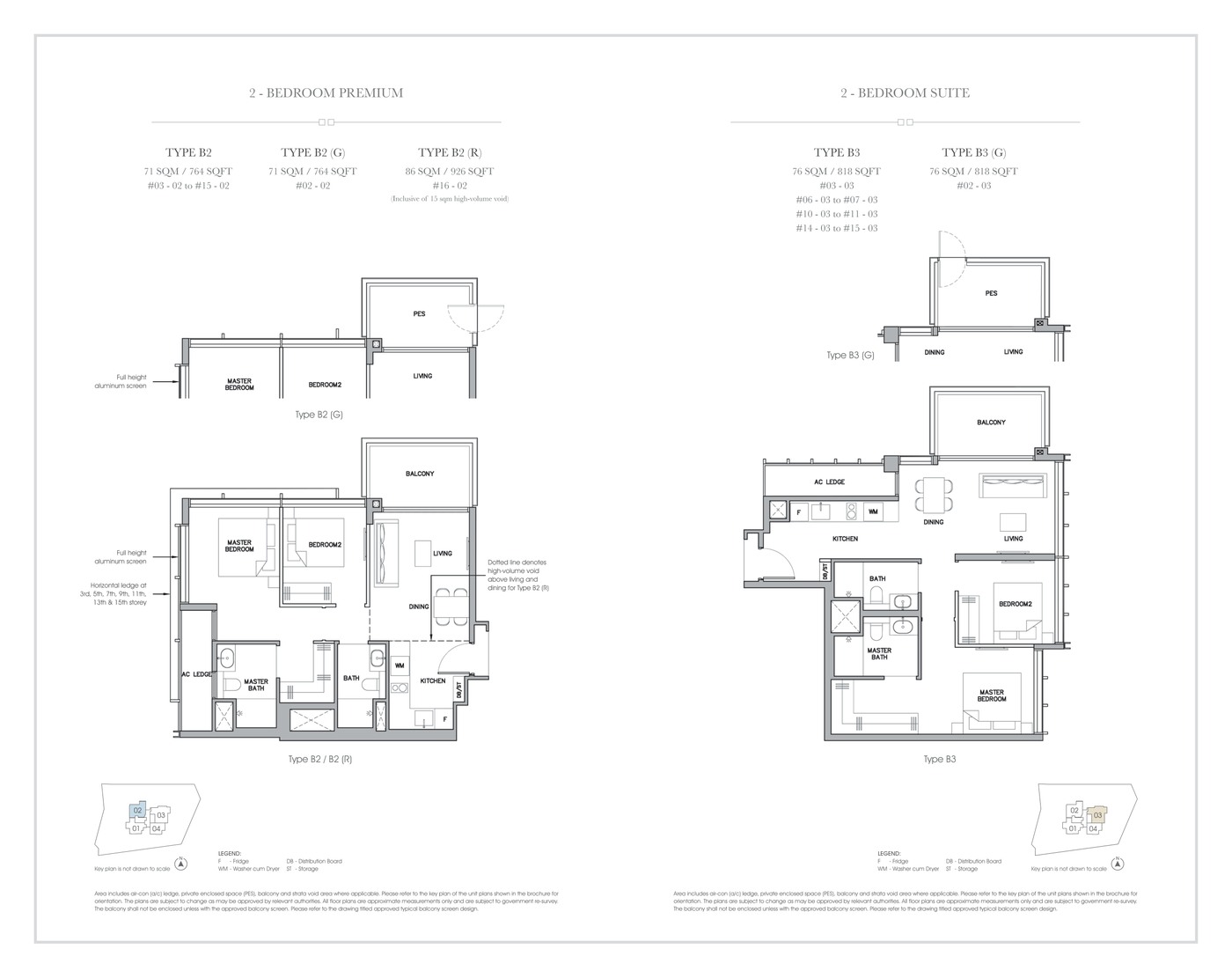 Grange 1866 2 Bedroom Type B1 / B2 floor plan