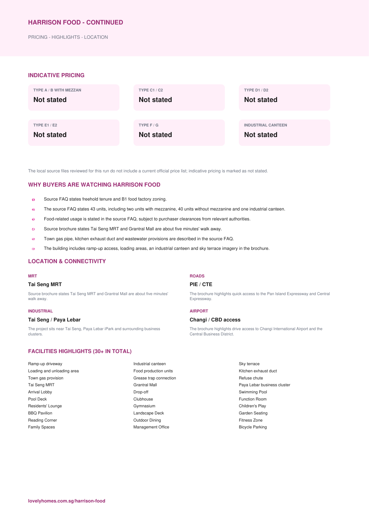 Harrison Food factsheet page 2