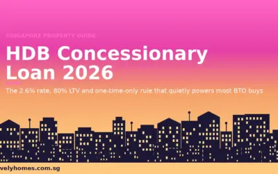HDB Concessionary Loan Singapore 2026: The 2.6% Rate, 80% LTV and Two-Loan Lifetime Cap Explained