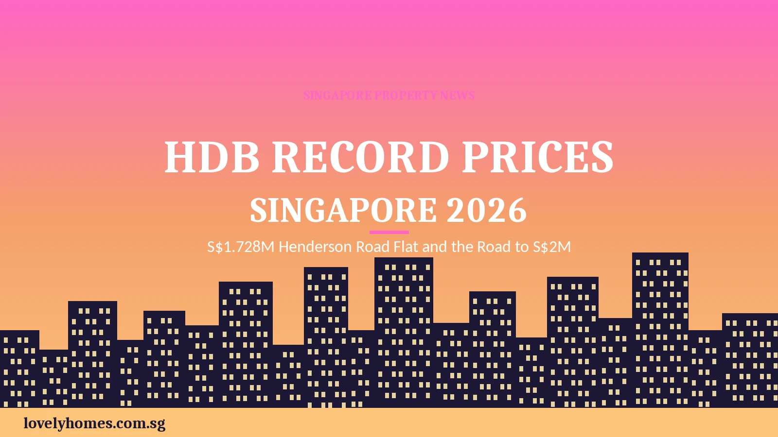 HDB record resale prices Singapore 2026 — Henderson Road S1.728 million and million-dollar flat trends