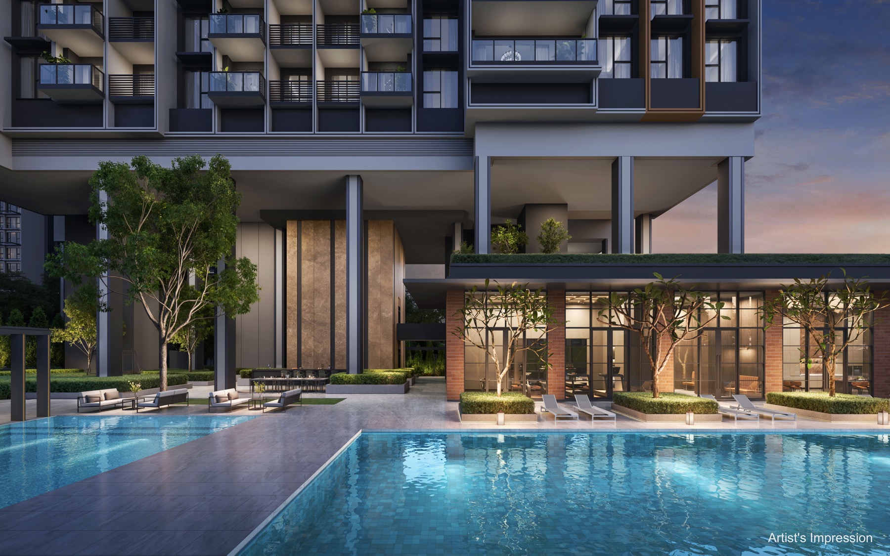 Hudson Place Residences landscape facilities artist impression