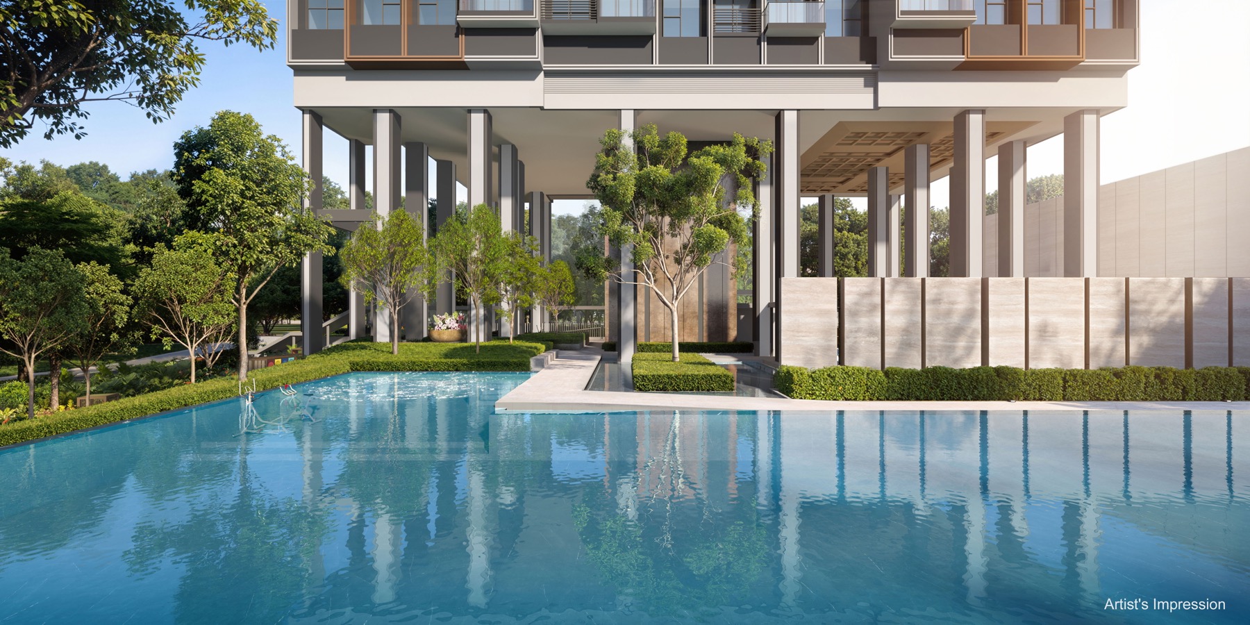 Hudson Place Residences residential facade artist impression