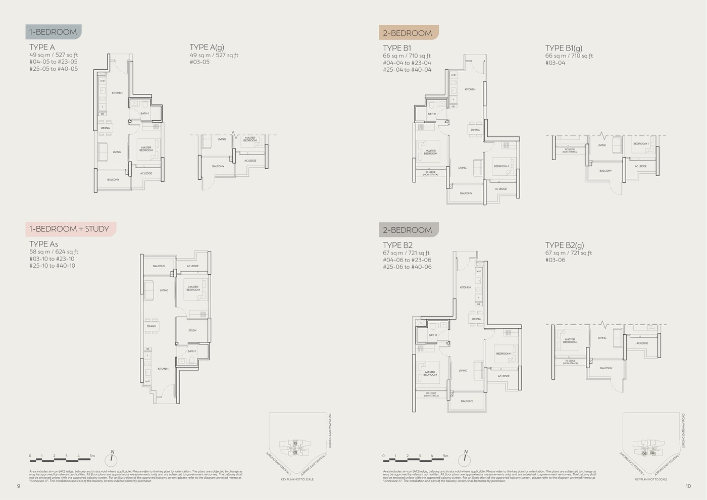 J'DEN 1 and 2 Bedroom floor plan