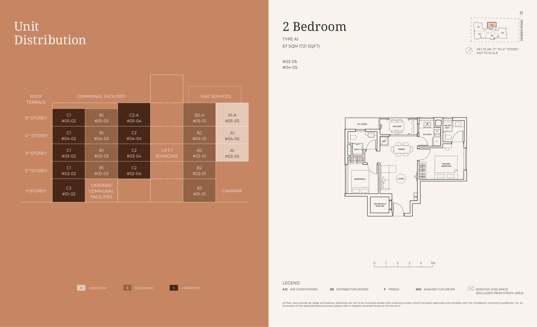 Jansen House elevation and stack chart