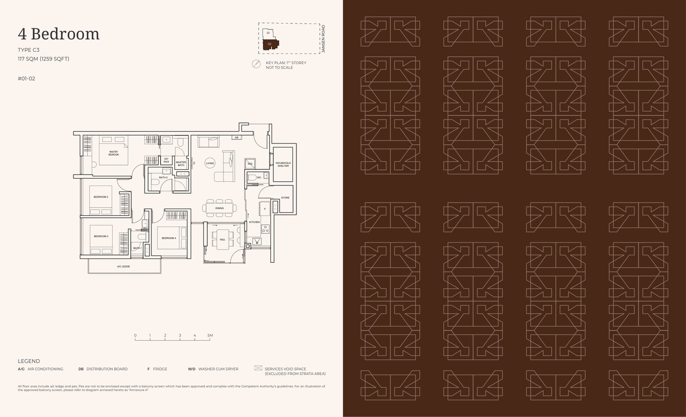 Jansen House 4 Bedroom Type C3 floor plan