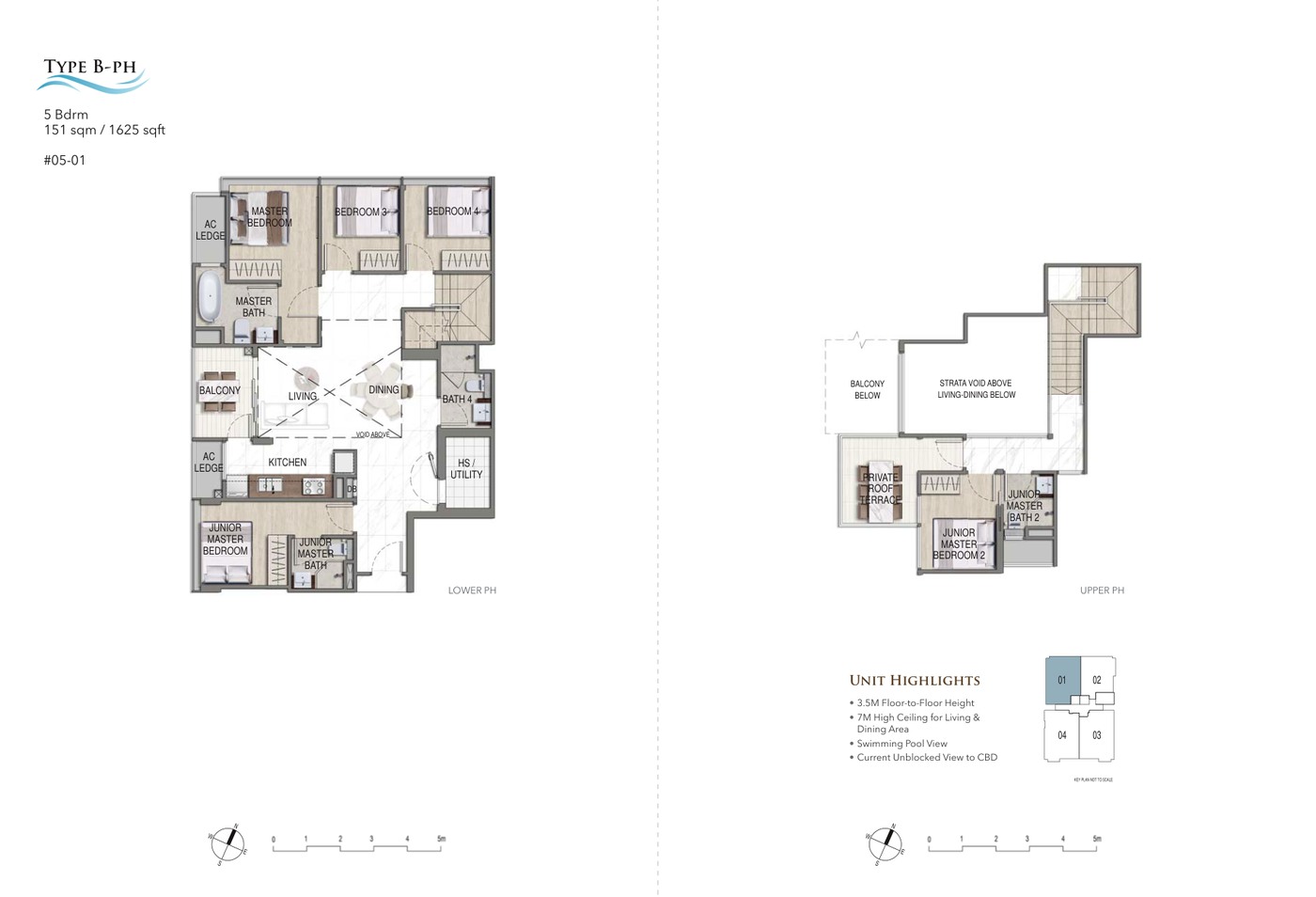 K Suites 4 Bedroom Penthouse floor plan
