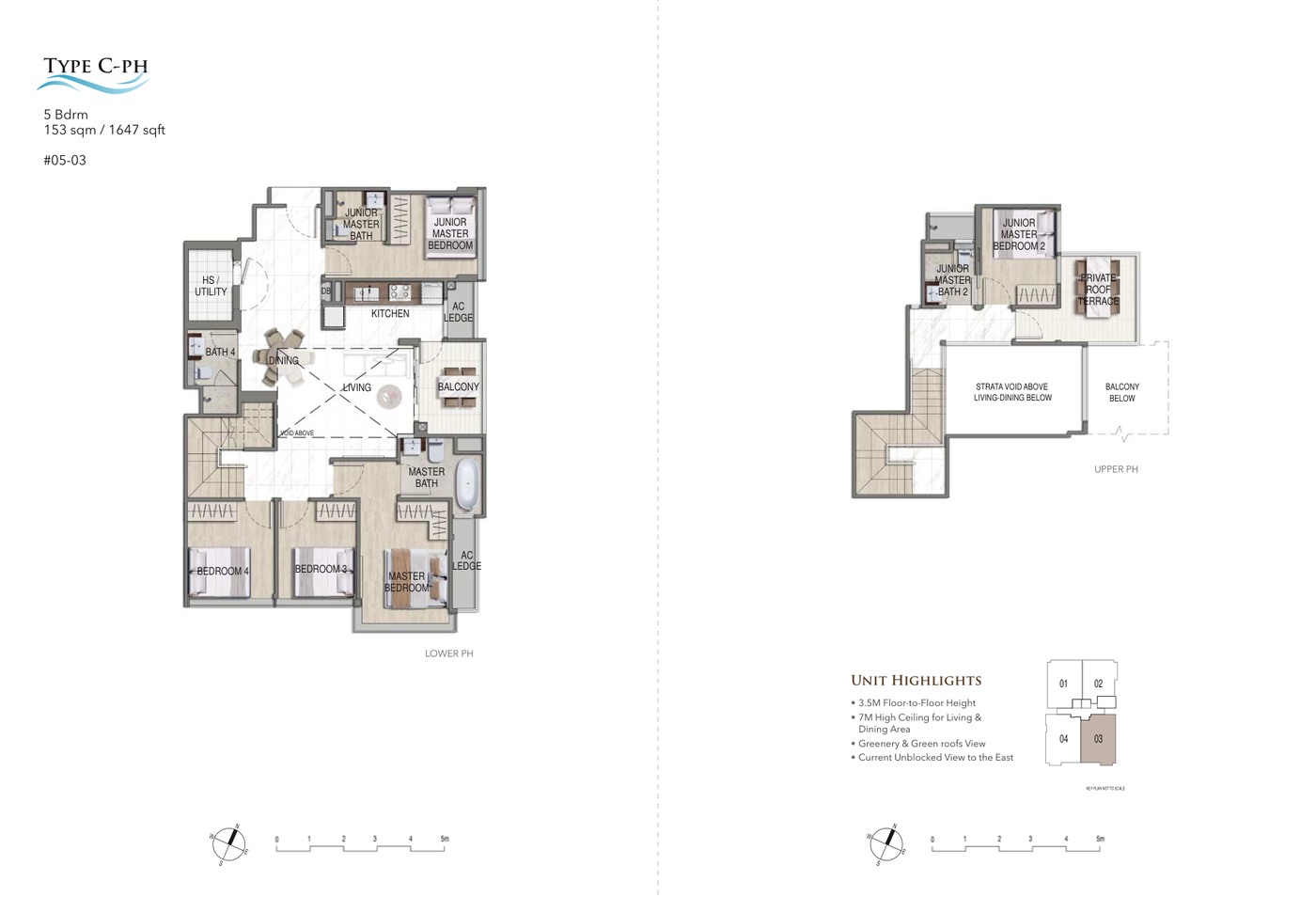 K Suites 5 Bedroom Penthouse floor plan