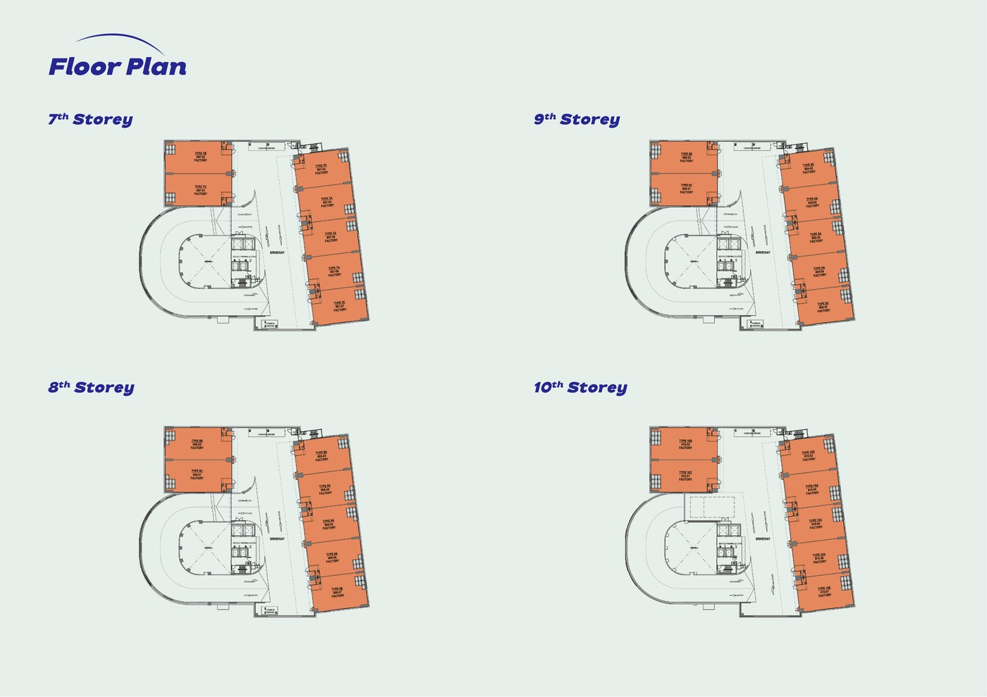Keystone @ Mandai 7th to 10th Storey floor plan