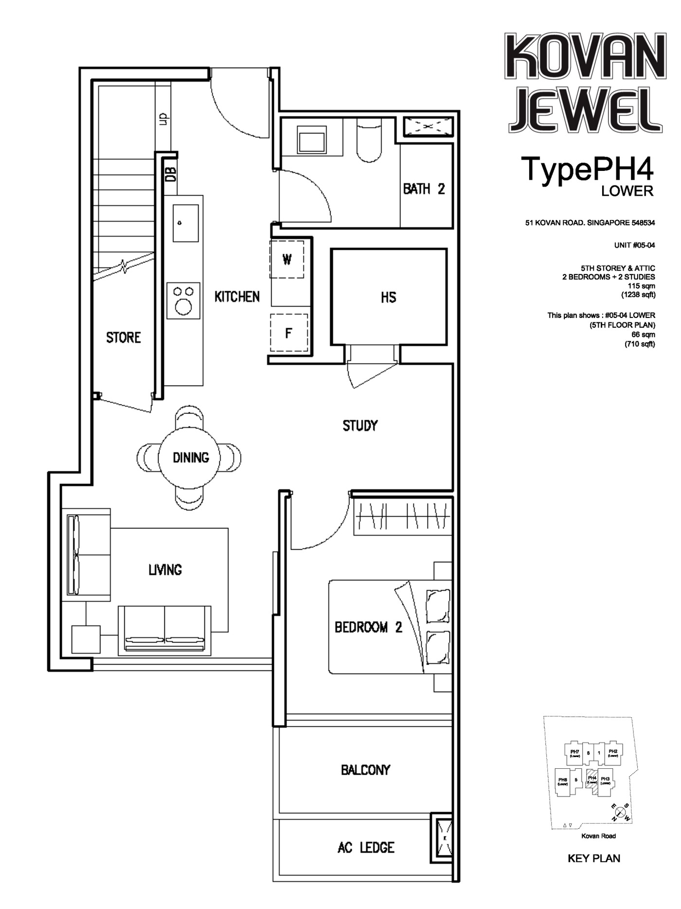 Kovan Jewel Penthouse Type PH4 floor plan