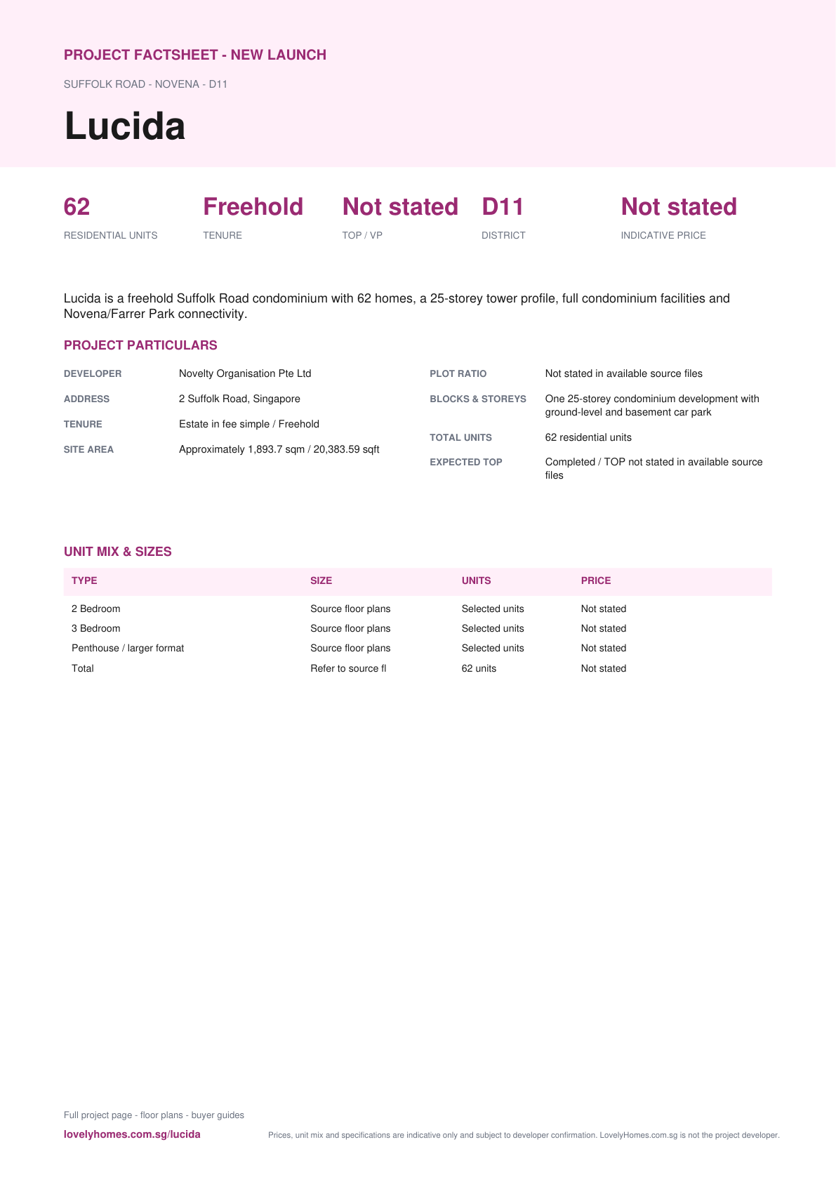 Lucida factsheet page 1
