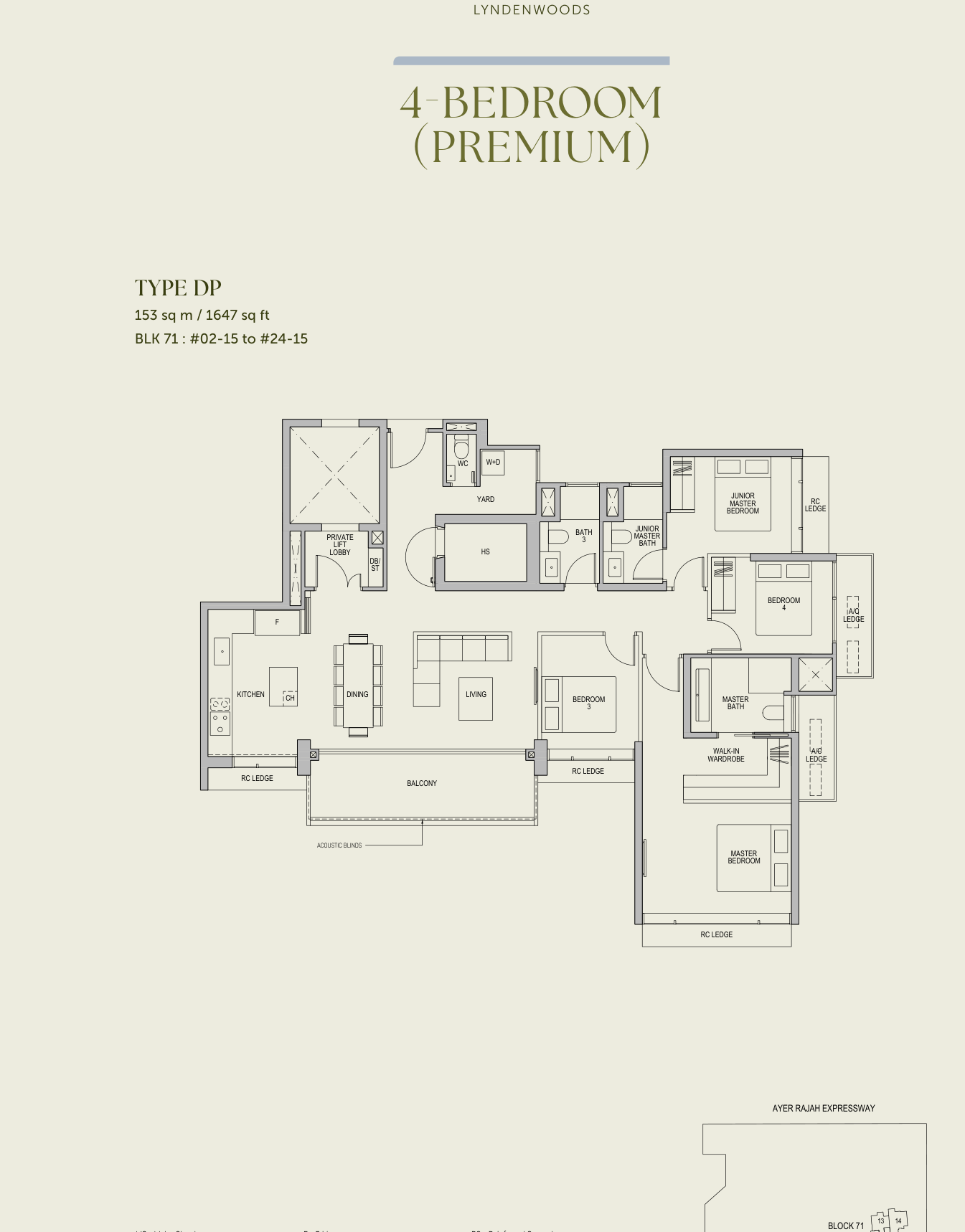 LyndenWoods 4-Bedroom Premium Type DP floor plan