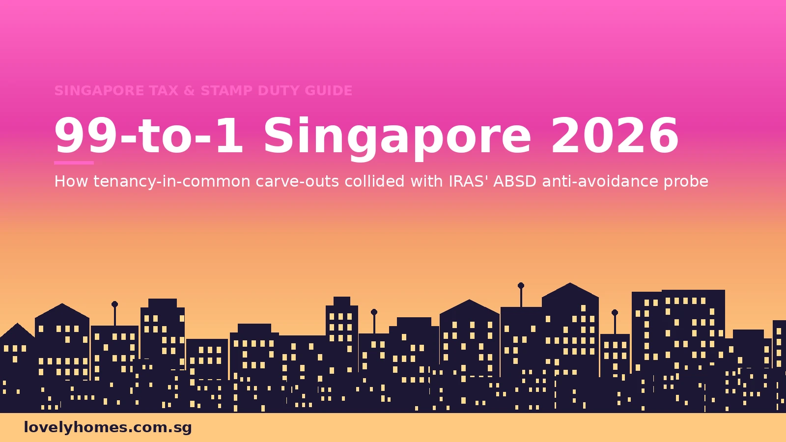 99-to-1 Property Purchase Singapore 2026 — IRAS ABSD anti-avoidance crackdown explained