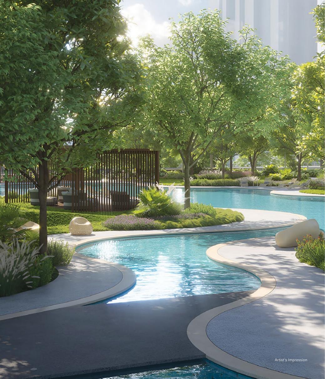 Nava Grove pool and landscaped facilities artist impression