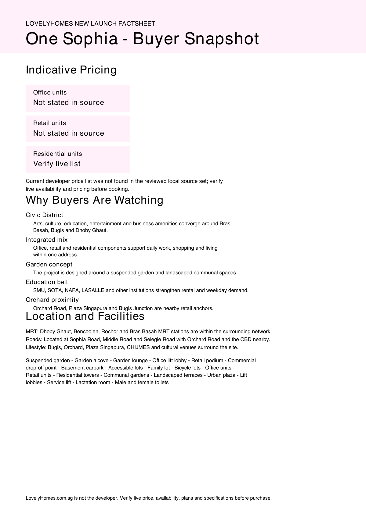 One Sophia factsheet page 2